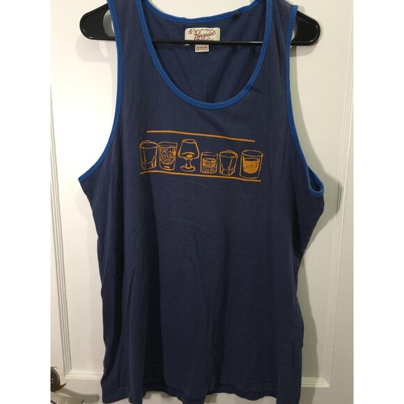Penguin By Munsingwear Men's Graphic Navy Tank Top XL - Picture 2 of 7